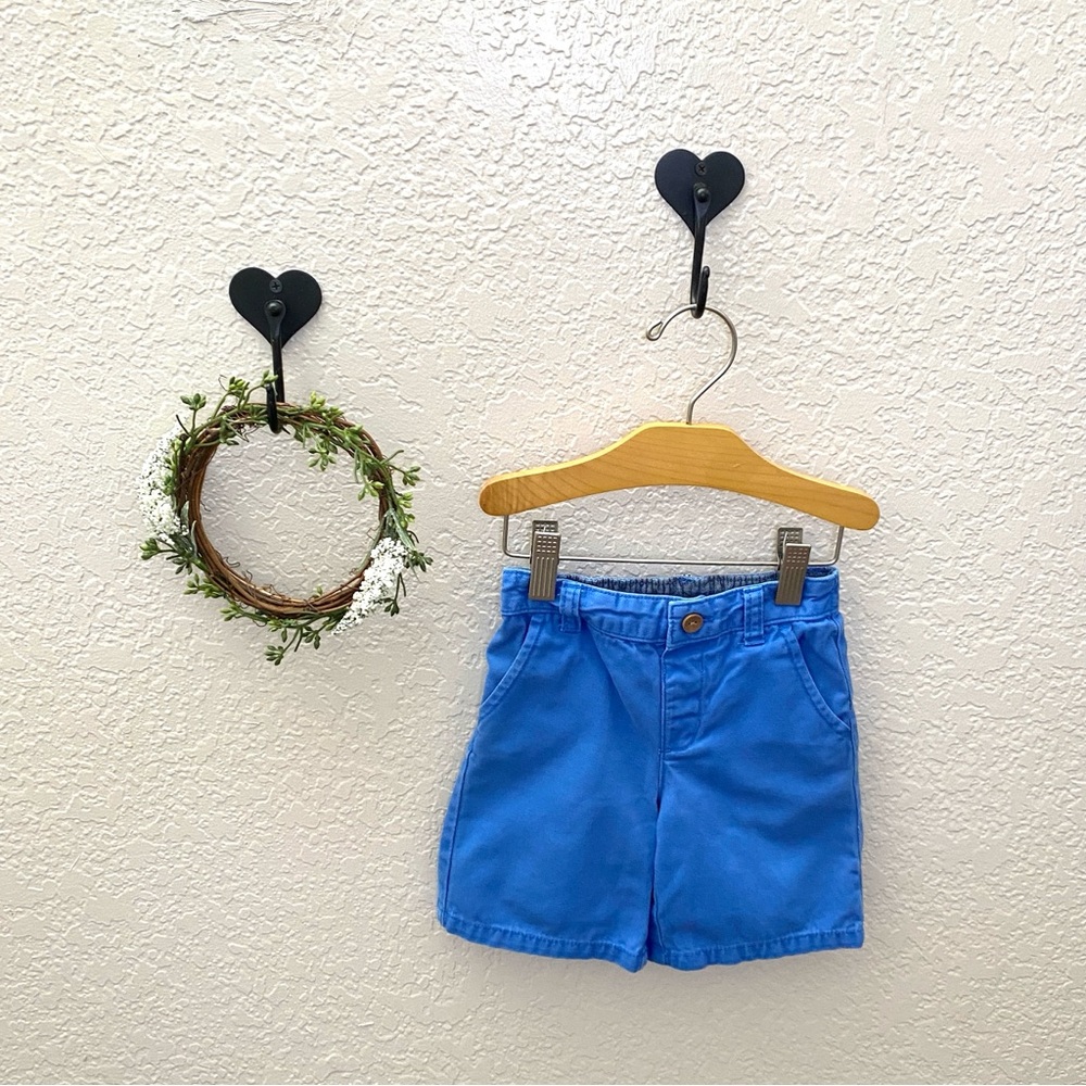 Blue Cotton Shorts – Size 12-18M, Partial Elastic Waist by Gymboree